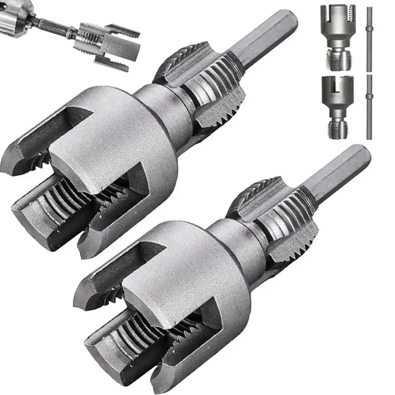 PVC Pipe Thread Cutting Tool Kit – Internal & External Threader Pipe Threading Tool QXL