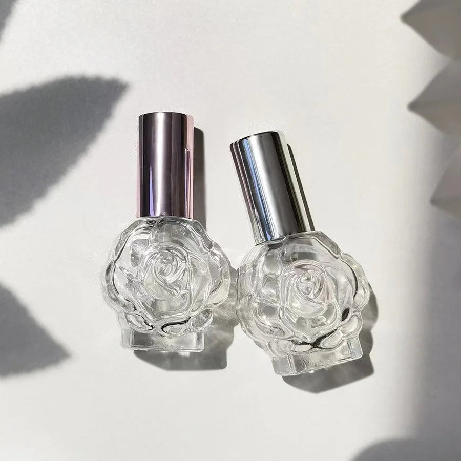 10ml Rose Glass Perfume Atomizer | Refillable Travel Spray Bottle Perfume Atomizer QXL