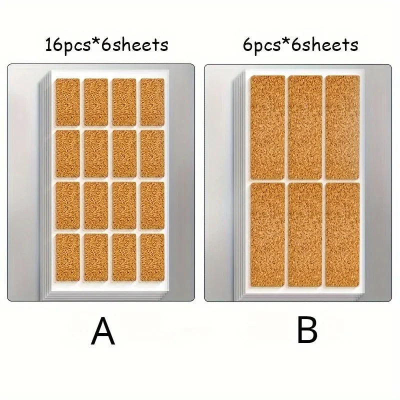 6-Sheet Waterproof Cork Labels for Organizing & Classifying Cork Adhesive Labels QXL