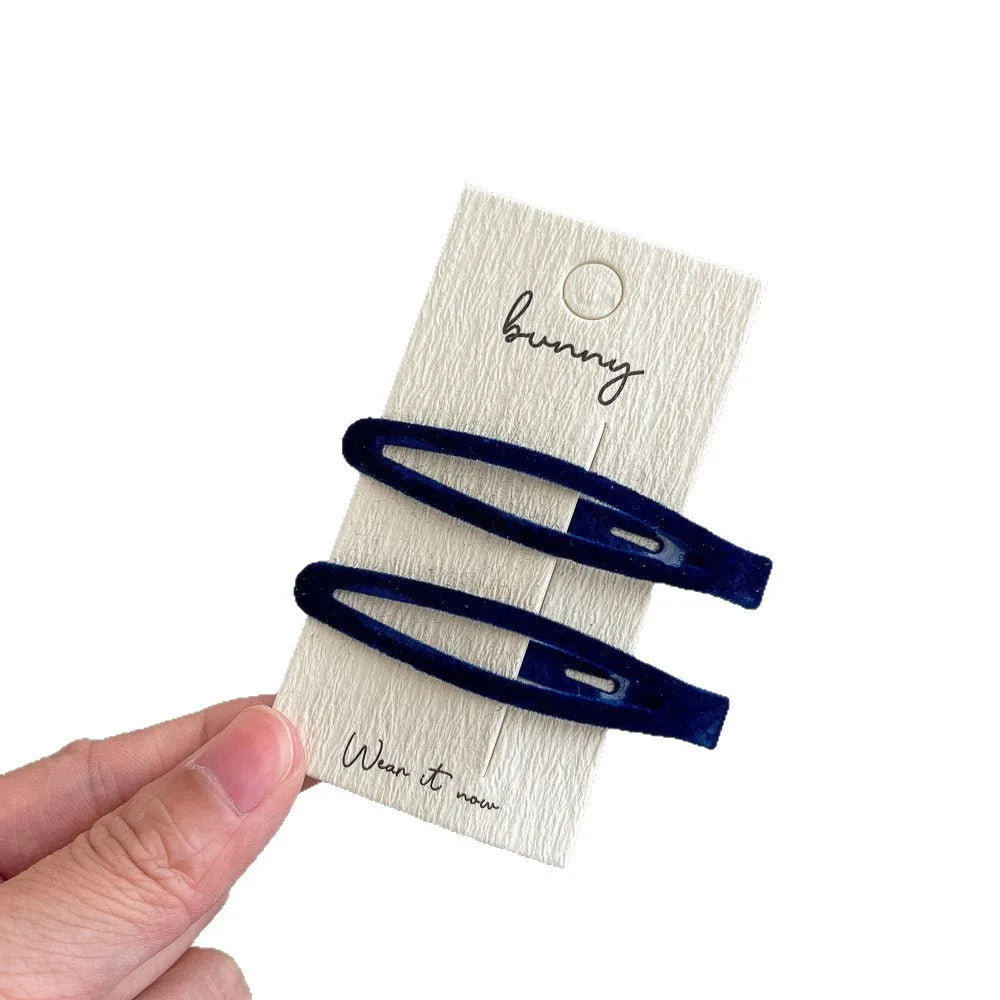 2-Pack Velvet BB Hair Clips for Women | Flocking Hairpins Velvet Hair Clips QXL