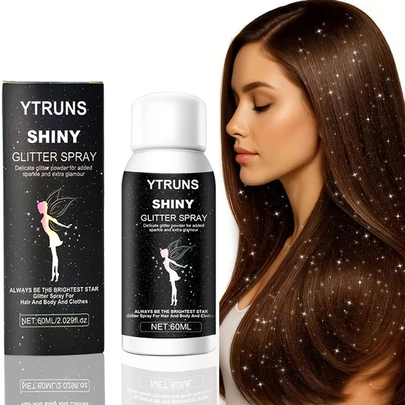 60ml Silver Hair & Body Glitter Spray | Long-Lasting Shimmer Body Glitter Spray QXL 01