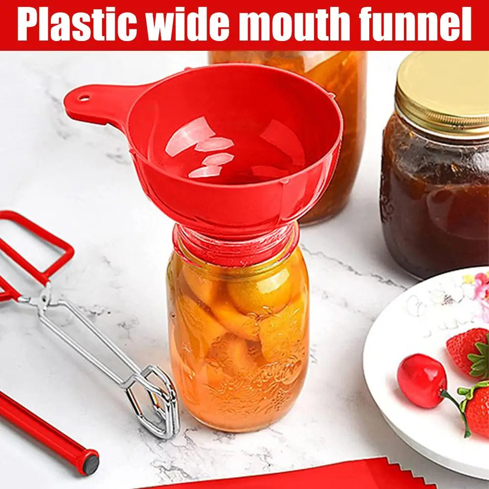Plastic Wide Mouth Funnel for Canning Jars & Supplements Kitchen Funnel QXL