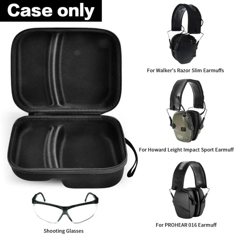 EVA Hard Shell Storage Case for Shooting Earmuffs Earmuff Storage Case QXL