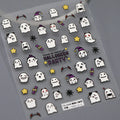 5D Kawaii Halloween Nail Art Stickers – Cat & Rabbit Decals