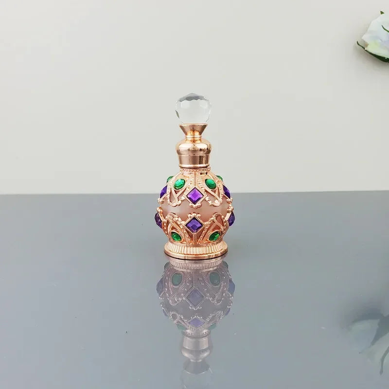 15ml Vintage Arab Style Metal Perfume & Essential Oil Dropper Bottle Perfume Dropper Bottle QXL 3