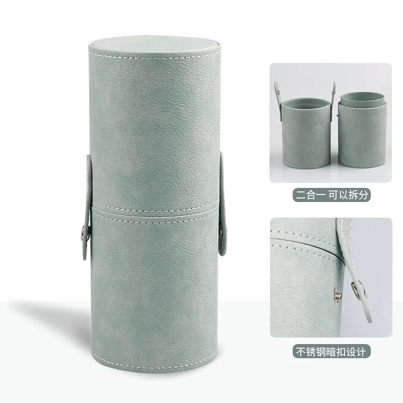 Large PU Leather Makeup Brush Holder & Desk Organizer Makeup Brush Holder QXL