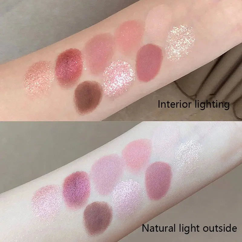 MAXFINE 9-Color Glitter Eyeshadow Palette | Shimmer & Matte Eyeshadow Palette QXL