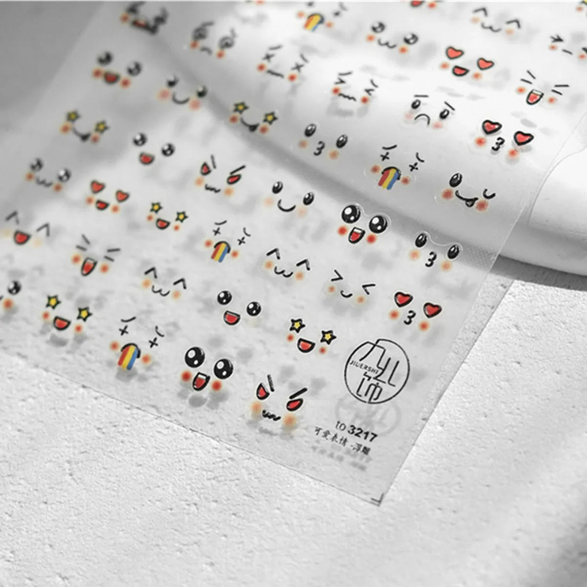 5D Kawaii Smile Nail Art Stickers | Self-Adhesive Decals Nail Art Stickers QXL