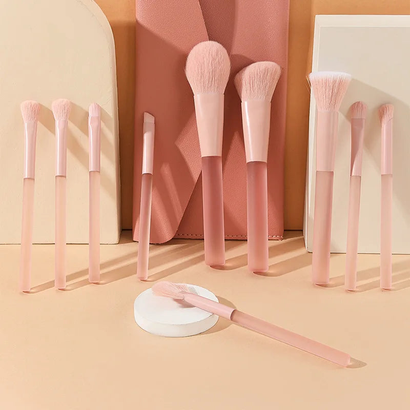 10-Piece Candy Makeup Brush Set | Powder, Eye & Lip Brushes Makeup Brush Set QXL