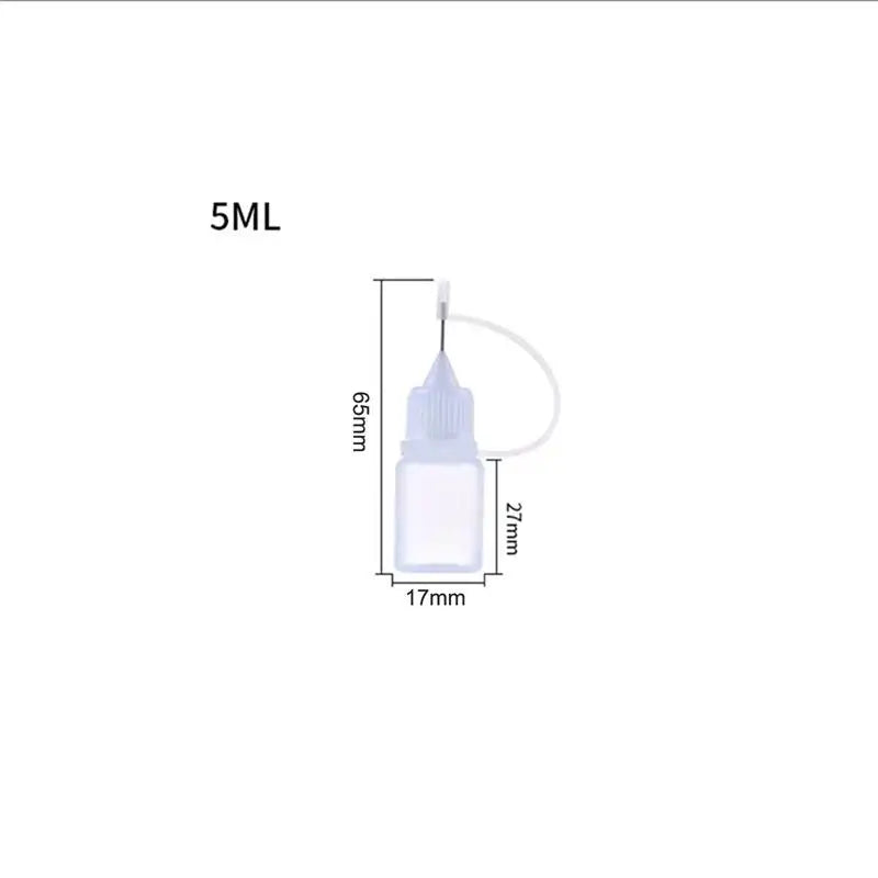 Needle Tip Squeeze Applicator Bottles 5–100ml | PE Plastic Applicator Squeeze Bottle QXL white 5ml
