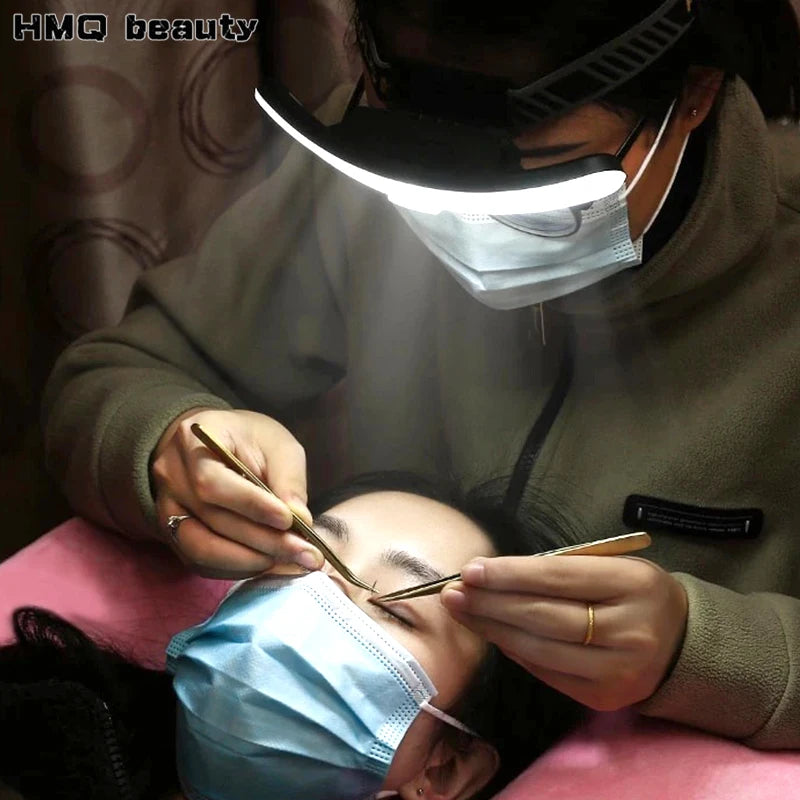 LED Rechargeable Headlamp for Lash Extensions & Nail Art Beauty Work Headlamp QXL