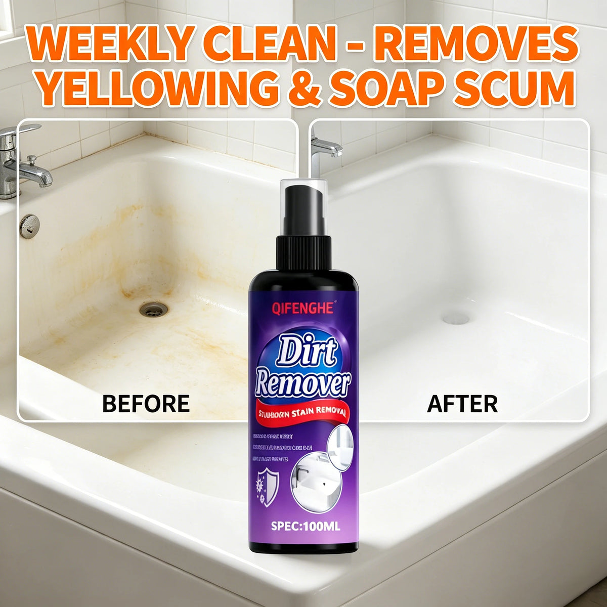 QIFENGHE Multi-Purpose Hard Surface Stain Remover Cleaner Surface Stain Cleaner QXL
