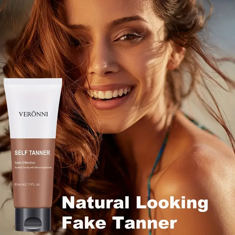 VERONNI Self-Tanning Cream & Glove Set | Streak-Free, 60ml Self-Tanning Cream Set QXL