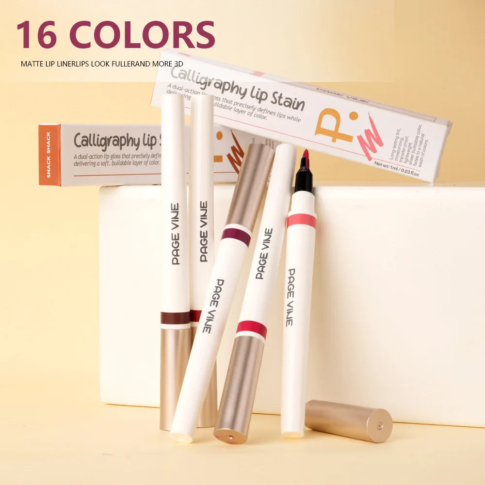 2-in-1 Matte Lip Liner & Lipstick Pencil | 12 Shades Lip Liner Pencil QXL