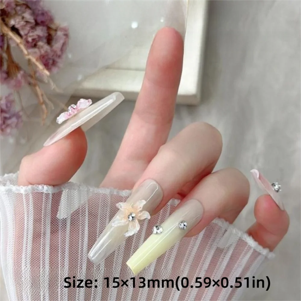 30-Pack 3D Lily Flower Nail Charms | Acrylic DIY Stickers Nail Art Charms QXL