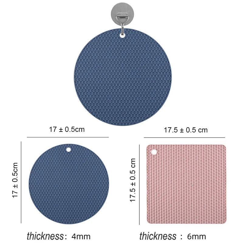 Silicone Honeycomb Kitchen Mat | Heat-Resistant Non-Slip Trivet Silicone Kitchen Mat QXL