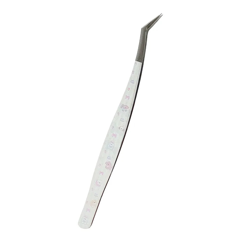 Anti-Static Curved Eyelash Extension Tweezers | Stainless Steel Eyelash Tweezers QXL Style 1
