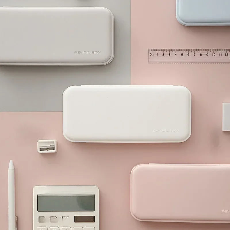 Minimalist Plastic Pencil Case | School & Office Stationery Box Pencil Case QXL