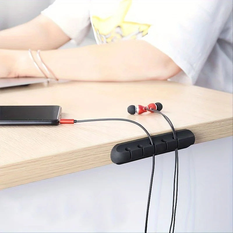 Self-Adhesive Desktop Cable Clip | Cord & Wire Organizer Cable Clip Organizer QXL