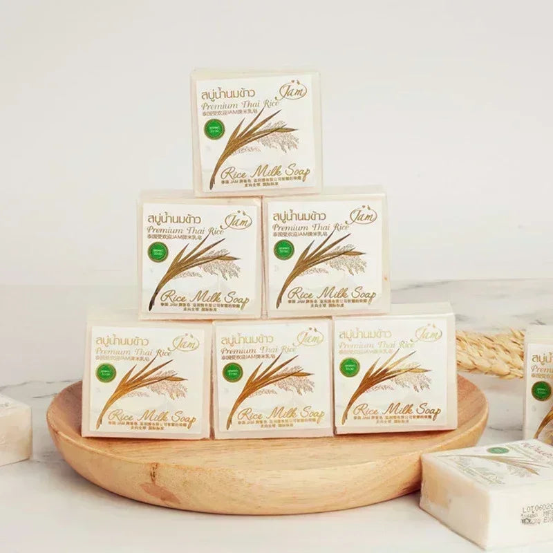 4-Pack JAM Rice Milk & Goat Milk Handmade Soap | K-Brother Handmade Bar Soap QXL