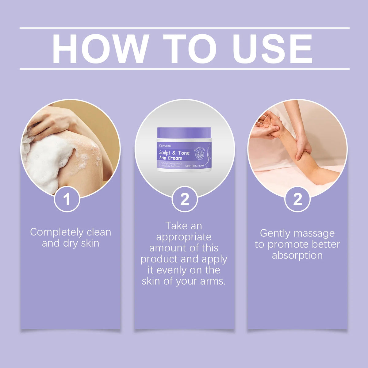 OceAura Arm Firming Cream | Collagen, Niacinamide Body Lotion Arm Firming Cream QXL