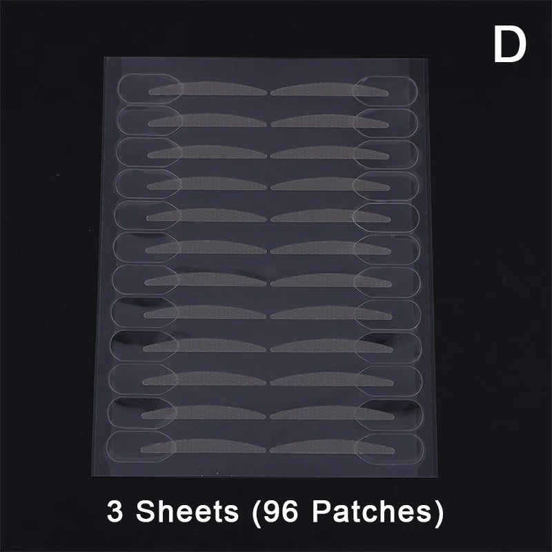 Invisible Double Eyelid Stickers with Handle | 96–320 Patches Eyelid Tape Stickers QXL 3 sheets D