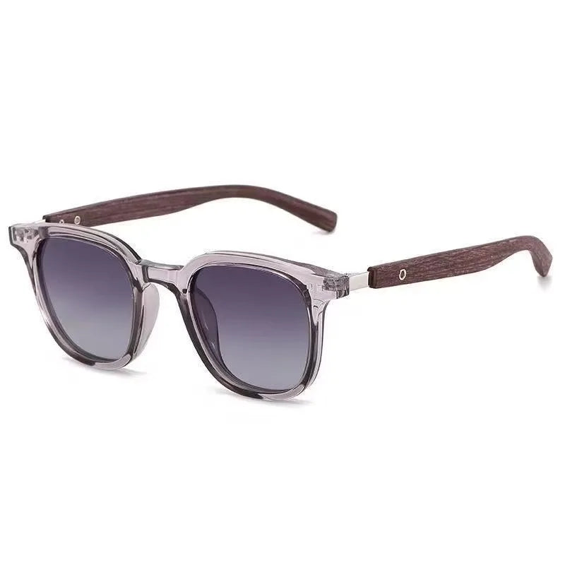 Retro Wood Grain Square Sunglasses UV Protection Unisex Retro Sunglasses QXL