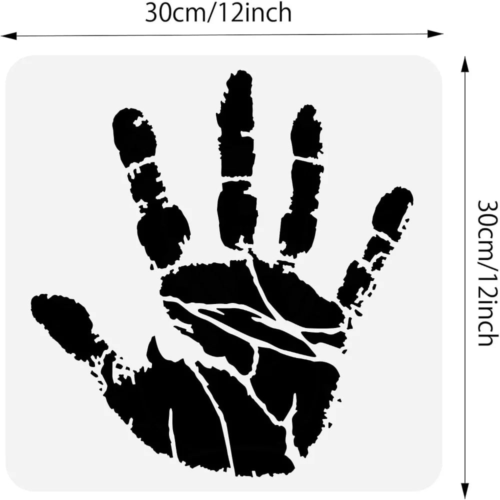 12x12 Handprint Painting Stencil | Reusable PET Craft Template Craft Painting Stencil QXL