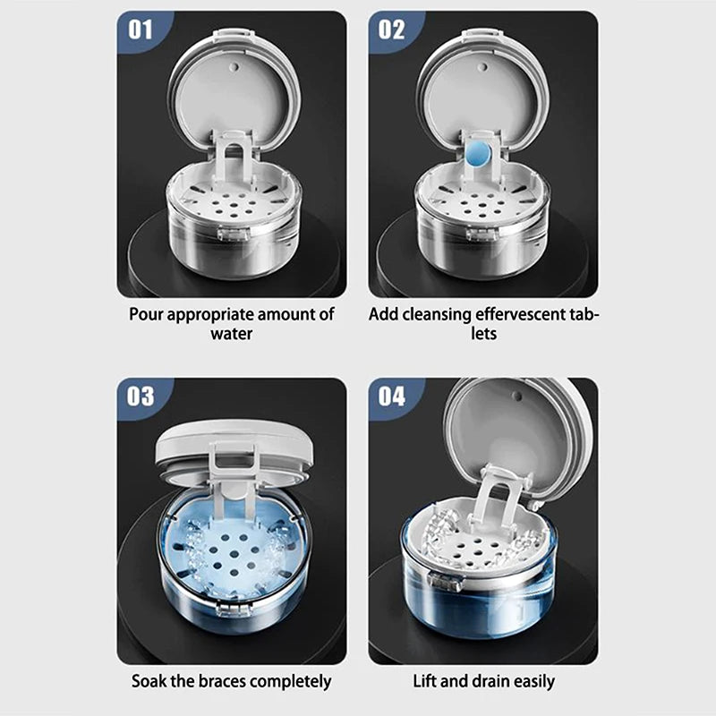 Double-Layer Retainer & Denture Storage Box | Portable Case Retainer Storage Case QXL