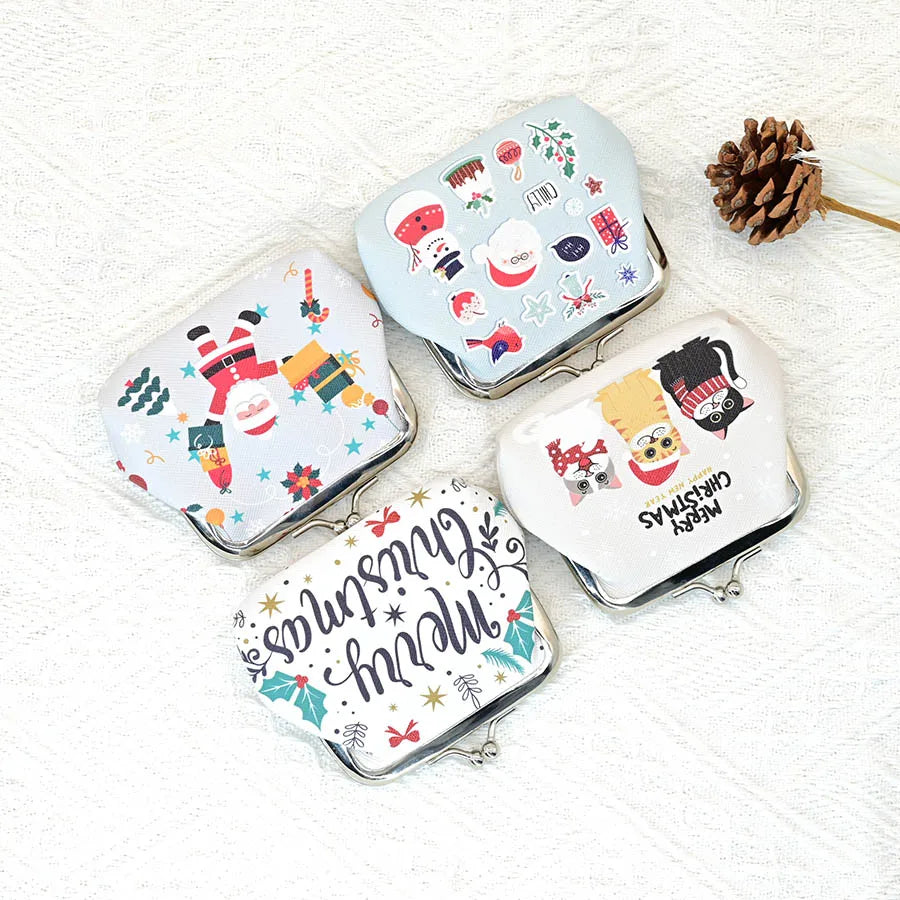 Christmas Kiss Lock Coin Purse | Mini Gift & Candy Bag Kiss Lock Coin Purse QXL