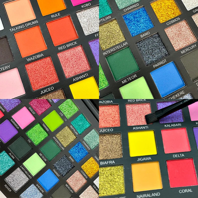 VERONNI 50-Color Eyeshadow Palette – Matte, Shimmer & Glitter Eyeshadow Palette QXL