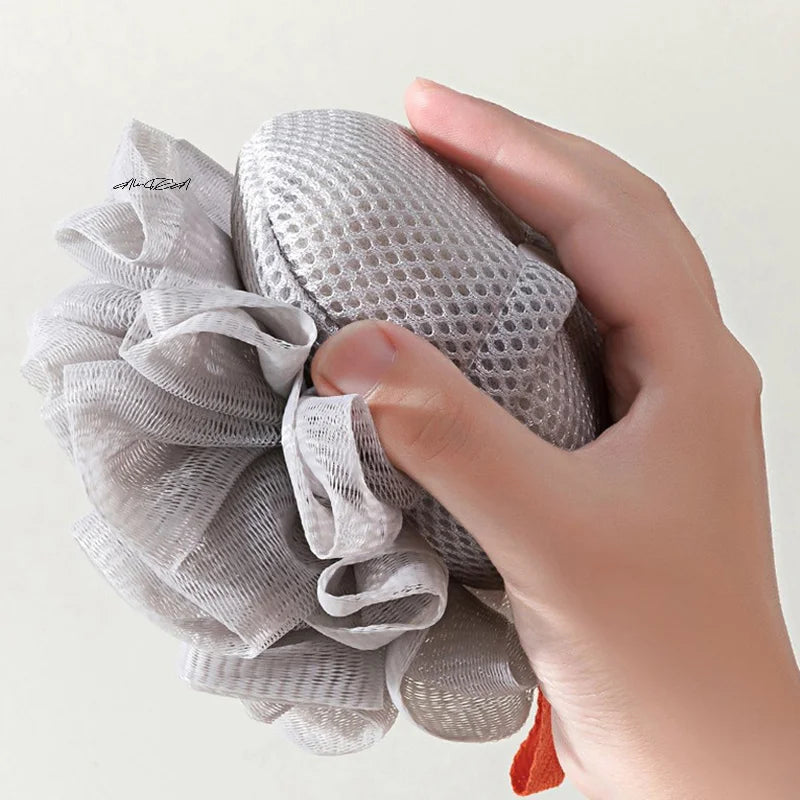 2-in-1 Loofah Bath Ball | Soap Dispenser & Body Scrubber Exfoliating Bath Scrubber QXL