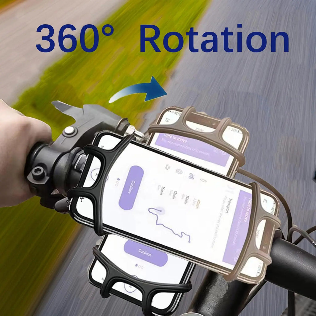 Silicone Bike Phone Holder | 360° Handlebar Mount – iPhone & Android Bike Phone Mount QXL