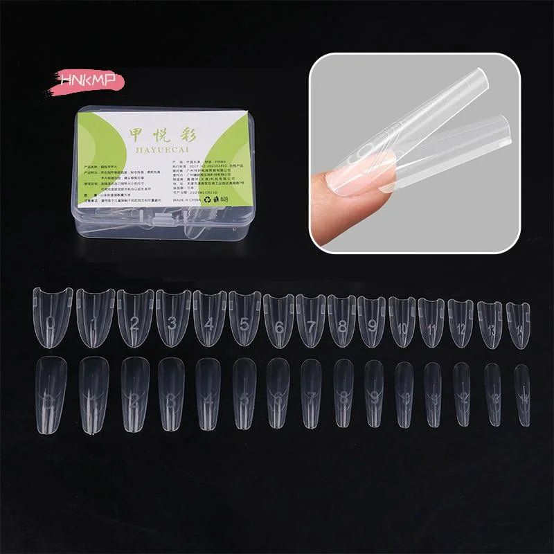 180-Pc Sandwich Dual Nail Forms | 15 Sizes Top & Bottom Molds Nail Extension Forms QXL