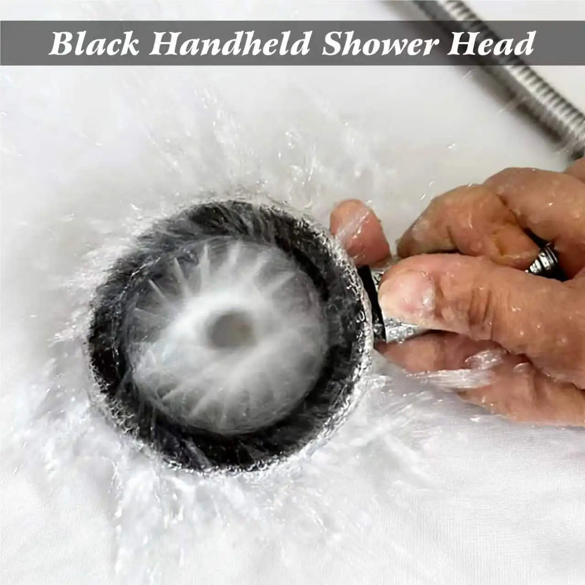 Handheld Men's Shower Nozzle | 360° Ring Spray Coarse Hole Handheld Shower Nozzle QXL