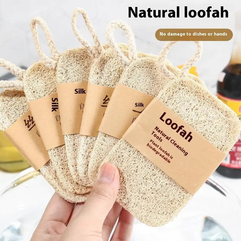 Natural Luffa Dish Scrub Pads 6/12 Pack | Eco Kitchen Scrubber Kitchen Scrub Pad QXL