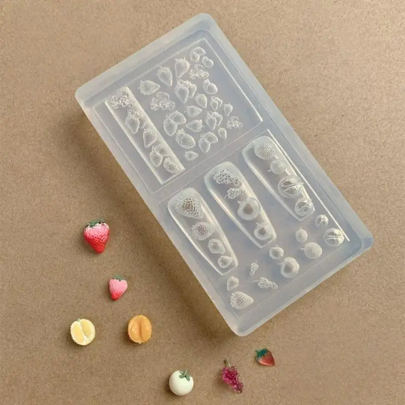 3D Silicone Nail Art Mold | Fruit, Flower & Fairy Charms DIY Silicone Nail Mold QXL
