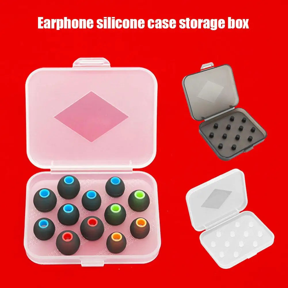 Transparent PP Eartip Storage Box | Dustproof Earphone Case Eartip Storage Case QXL