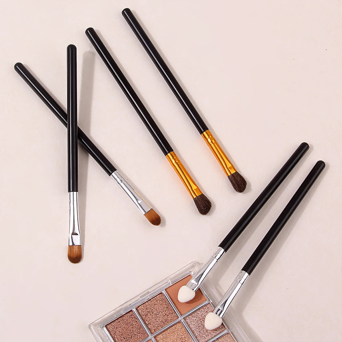 6-Piece Eye Makeup Brush Set | Brow, Liner & Shader Kit Eye Makeup Brush Set QXL