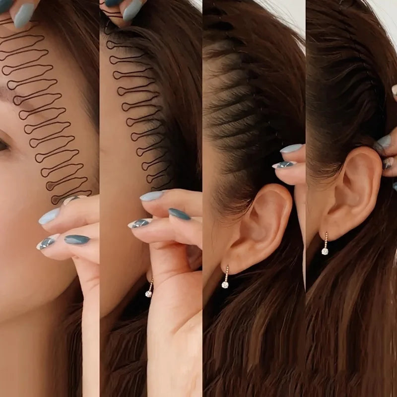 Wavy Bobby Hair Pins | Bangs & Flyaway Clips Set of 3 Bobby Hair Pins QXL