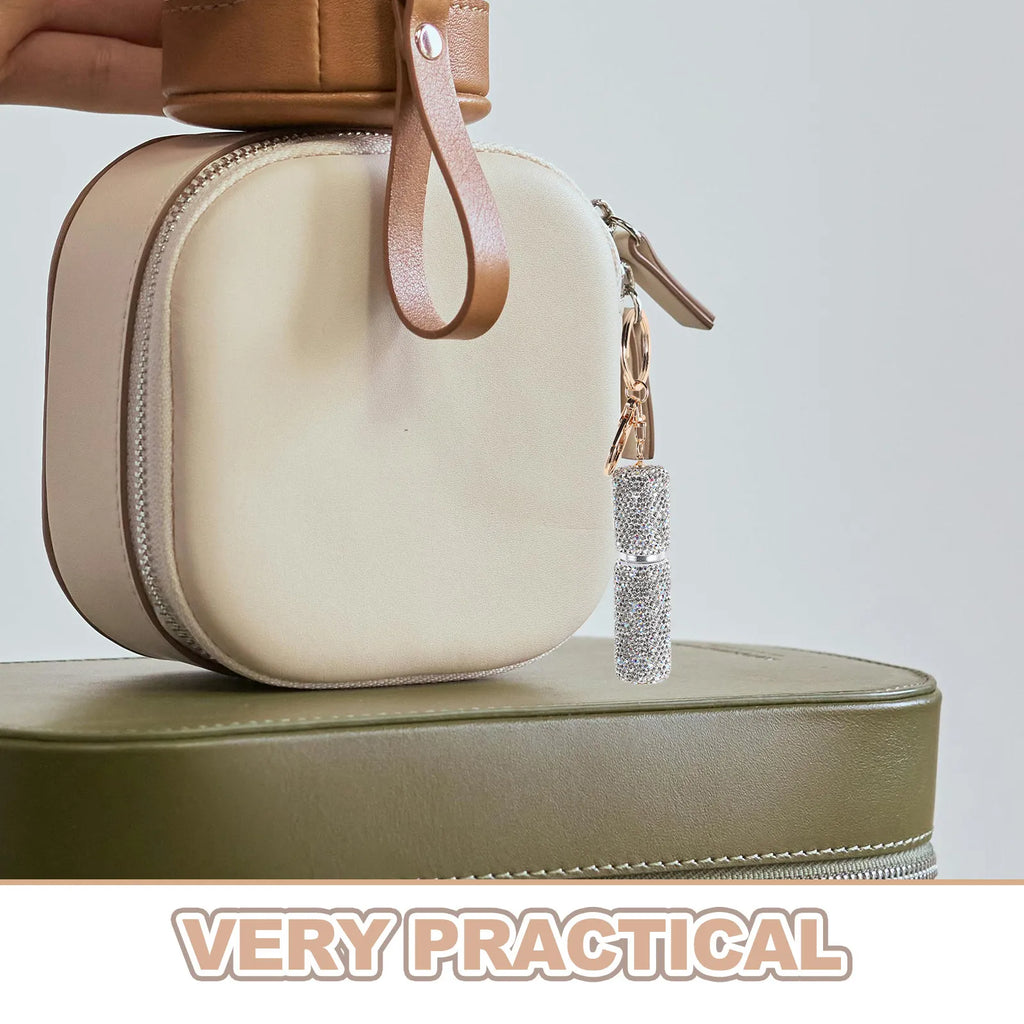 Diamond Rhinestone Refillable Perfume Atomizer with Keychain Perfume Atomizer Bottle QXL