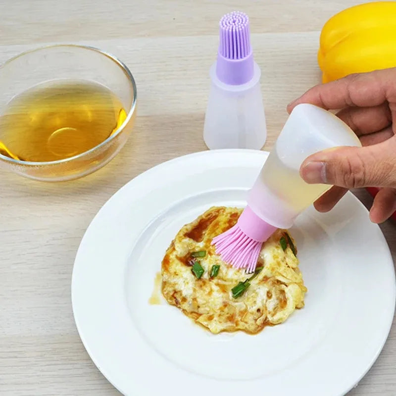 Silicone Oil Brush Bottle – Baking, Air Fryer & BBQ Silicone Basting Brush QXL