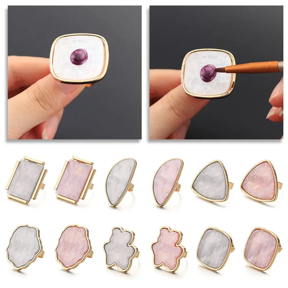 Nail Art Palette | Natural Resin Pigment & Color Mixing Holder Nail Art Palette QXL