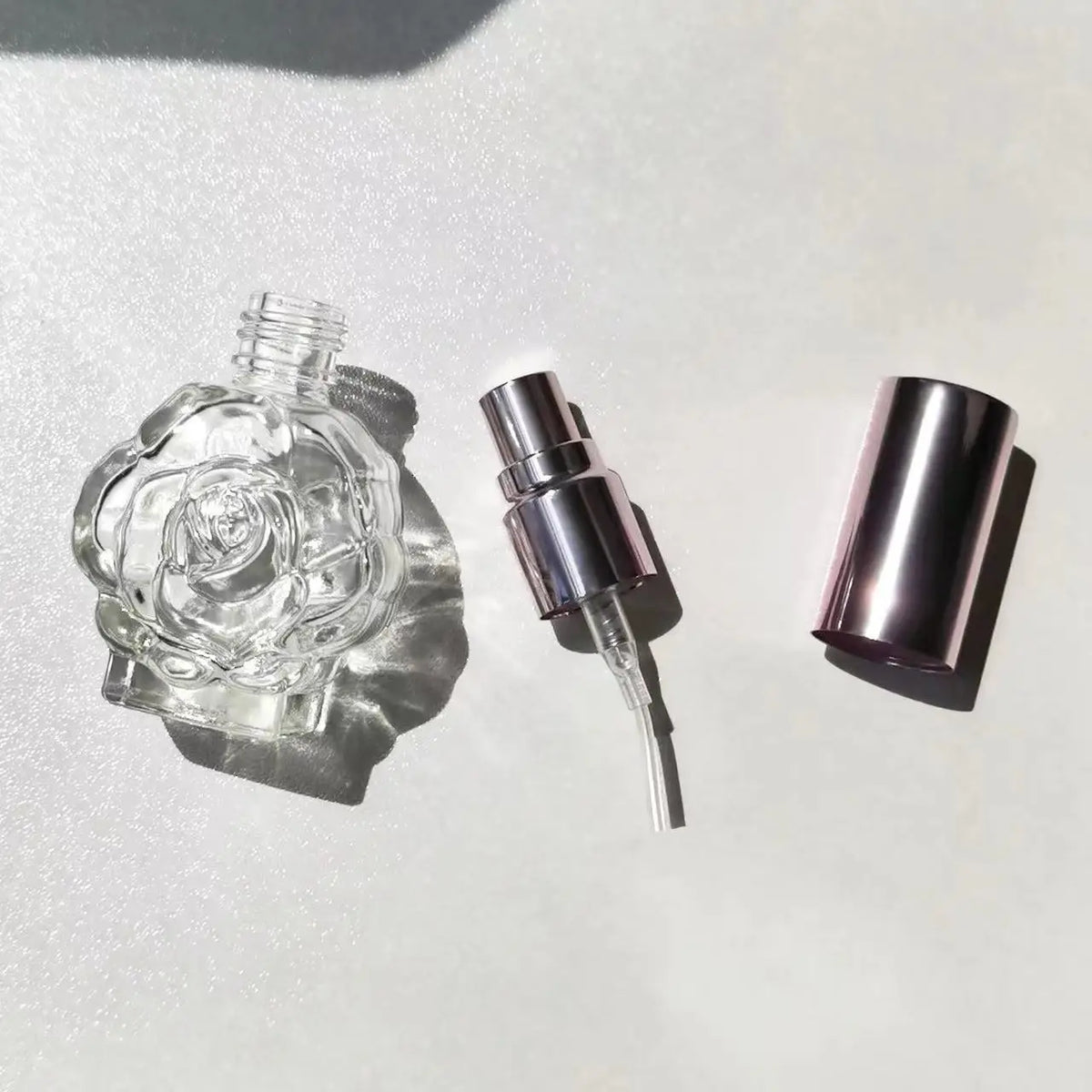 10ml Rose Glass Perfume Atomizer | Refillable Travel Spray Bottle Perfume Atomizer QXL