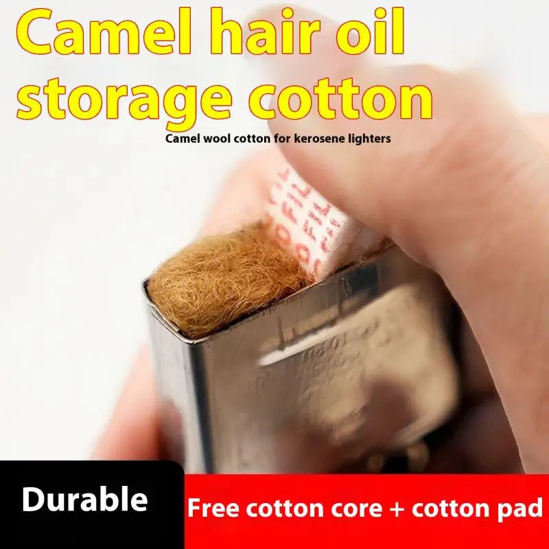 2-Pack Camel Wool Cotton Felt Wicks for Petrol Lighters Lighter Replacement Wick QXL