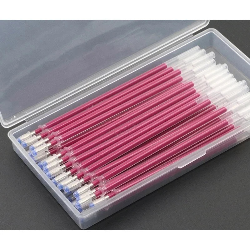 Heat-Erase Fabric Marking Pen | 40 Refills for Sewing & Leather Fabric Marking Pen QXL 40pcs Red With Box