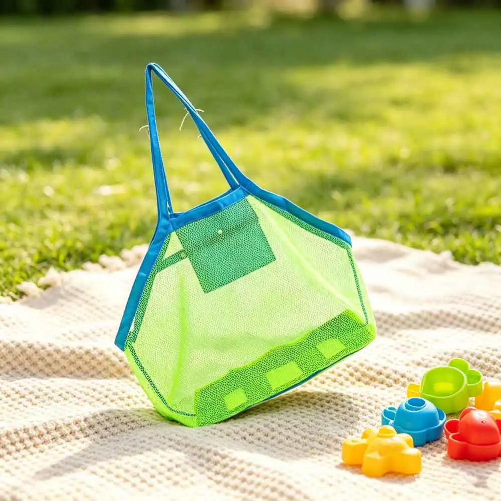 Large Mesh Beach Bag – Sand-Away Portable Pool & Swim Tote Mesh Beach Bag QXL