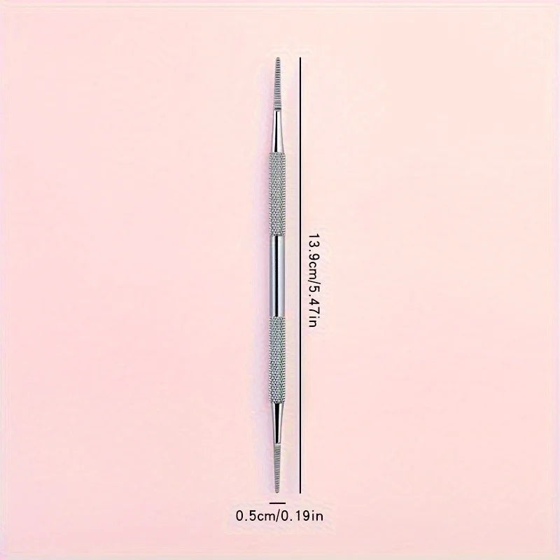 Dual-Head Toenail File – Curved & Straight Stainless Steel Tips Nail File QXL