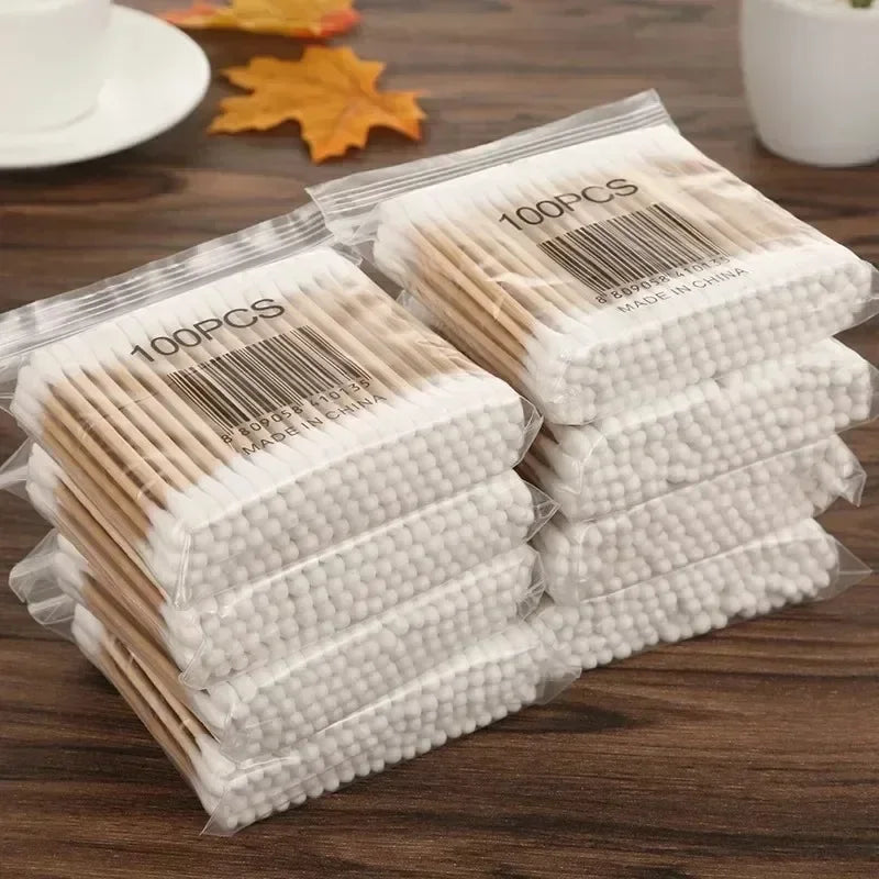 500-Pc Double-Ended Baby Cotton Swabs | Ear Cleaning Sticks Baby Cotton Swabs QXL
