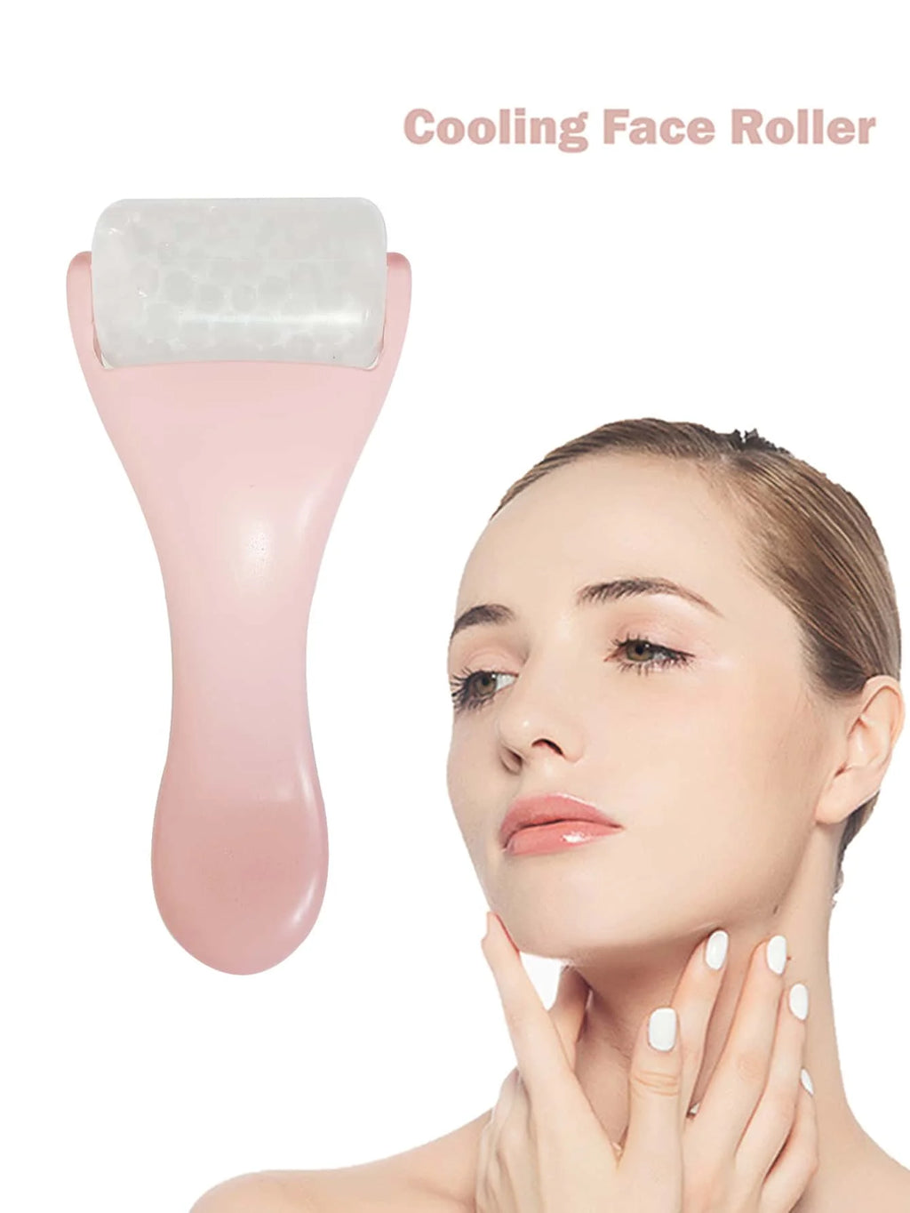 Ice Face Roller Massager | Facial Lifting & Skin Care Tool Face Roller Massager QXL pink